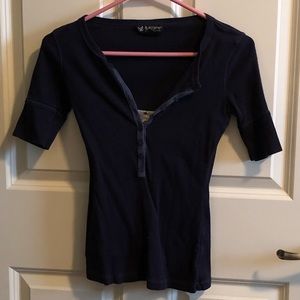 Blue 3/4 Sleeve Shirt